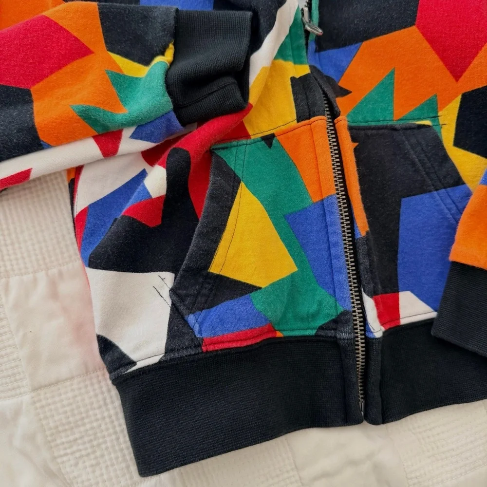 Ralph‎ Lauren Toddler Abstract Double-Knit Full-Zip Hooded Sweatshirt 4T